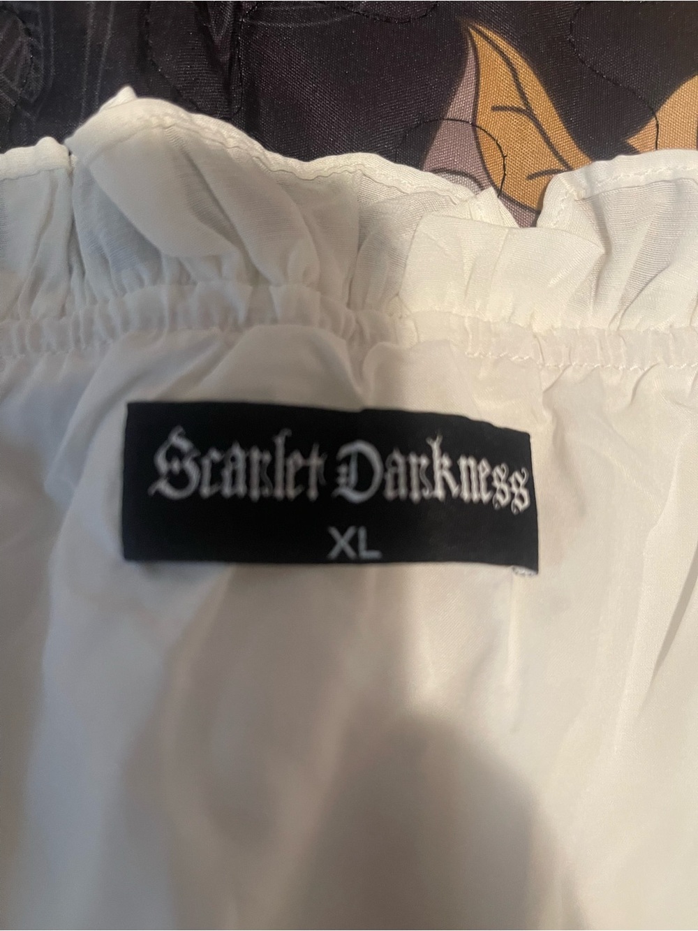 Smocked Off-Shoulder White Peplum Blouse - Picture 2 of 2